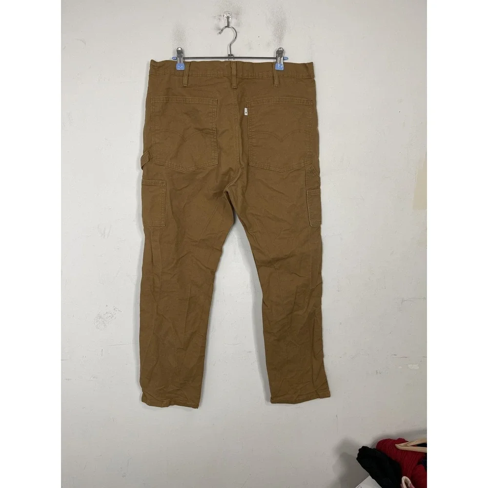 Levis Mens Pants 36x32 Tan‎ Khaki Chino Workwear Carpenter Canvas Cargo